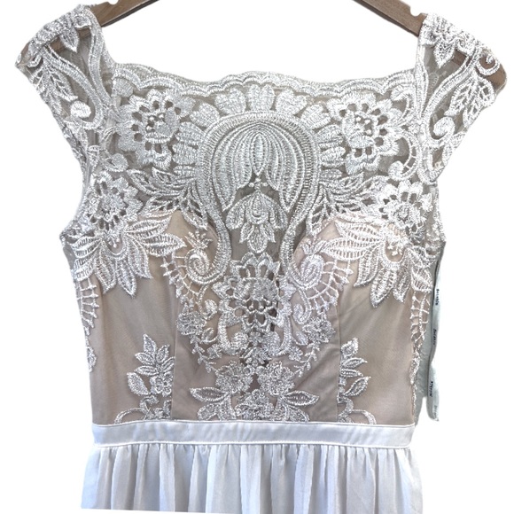 Soieblu Cream Maxi Lace Gown Sz S - Picture 2 of 8